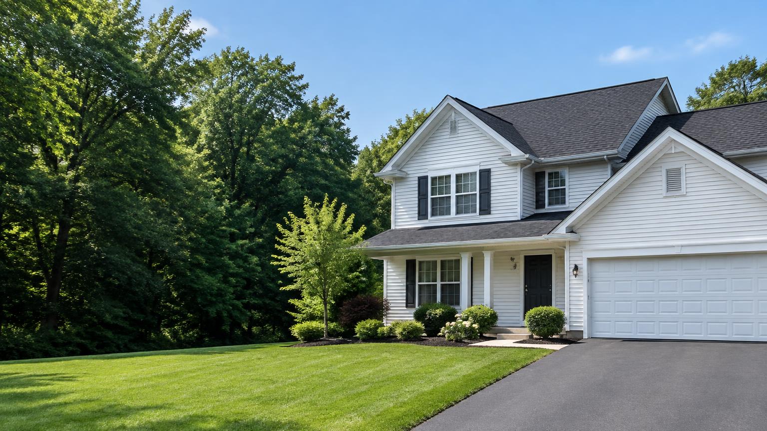 Example home with a new shingle roof